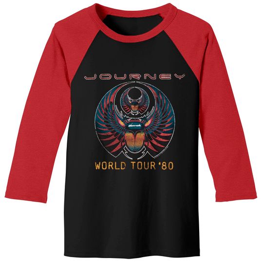 Discover Journey 1973 American Rock Band Music Group World Tour 1980 Baseball Tees