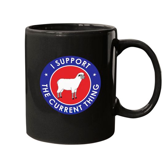 Discover I Support The Current Thing NPC Sheep Normie Essential Mugs