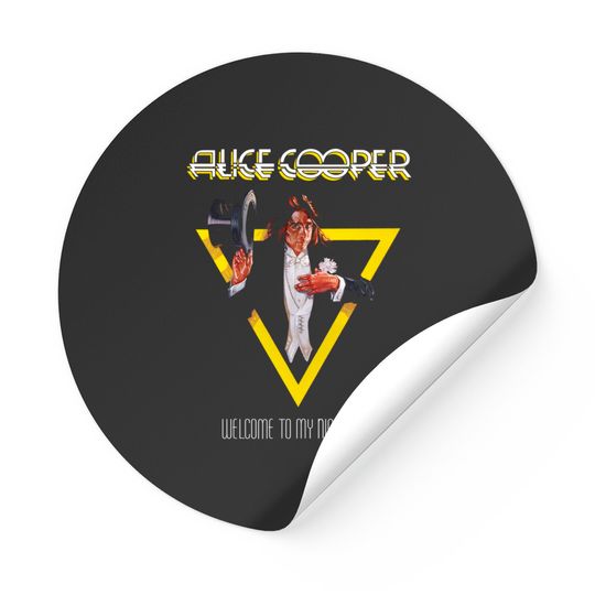 Discover Alice Cooper – Welcome To My Nightmare Yellow Triangle Stickers