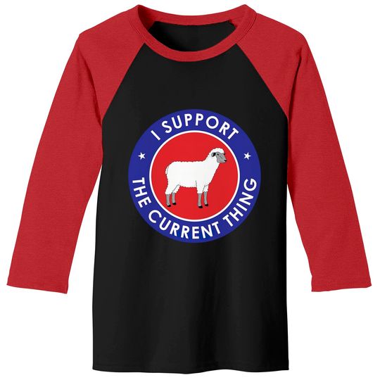 Discover I Support The Current Thing NPC Sheep Normie Essential Baseball Tees