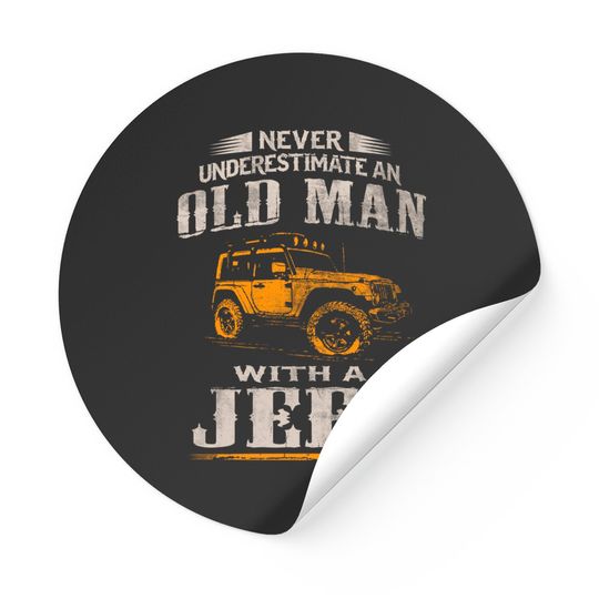 Discover Old Man's Jeep Sticker - Jeep For Men - Stickers