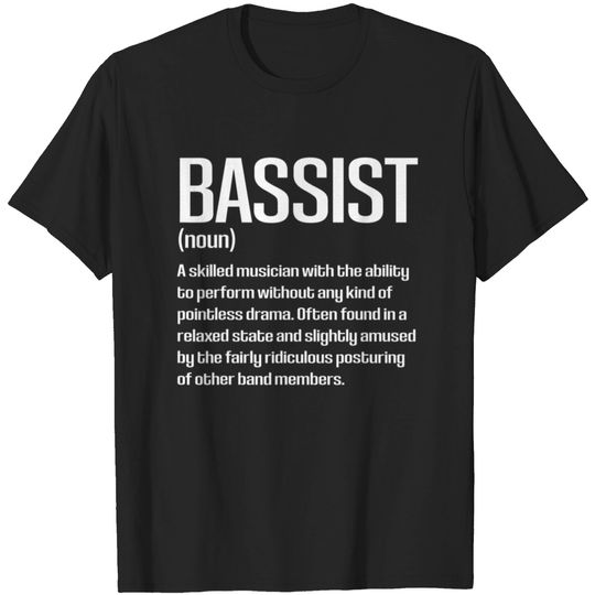 Discover Funny Bass Player Bassist Definition T-shirt