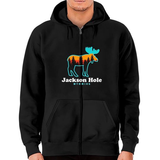 Discover Jackson Hole Wyoming - Jackson Hole - Zip Hoodies