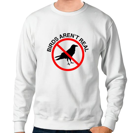 Discover Birds Aren't Real Prohibited Sign Premium Sweatshirts
