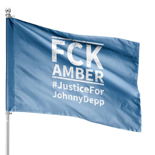 Discover Justice For Johnny Depp FCK Amber Classic House Flags
