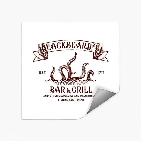 Discover Black Beard's Bar and Grill Stickers, Stede Bonnet Stickers, Our Flag Means Death Stickers