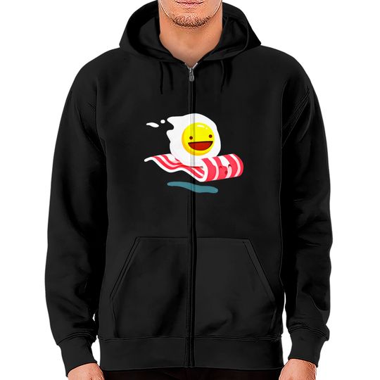 Discover Egg Bacon Zip Hoodies