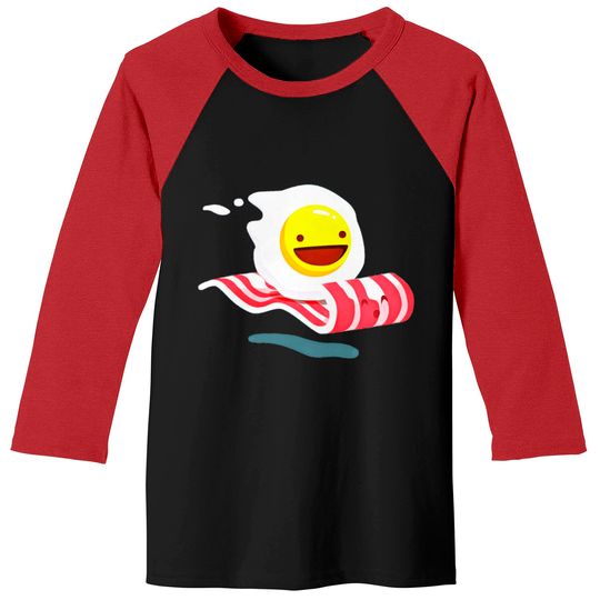 Discover Egg Bacon Baseball Tees