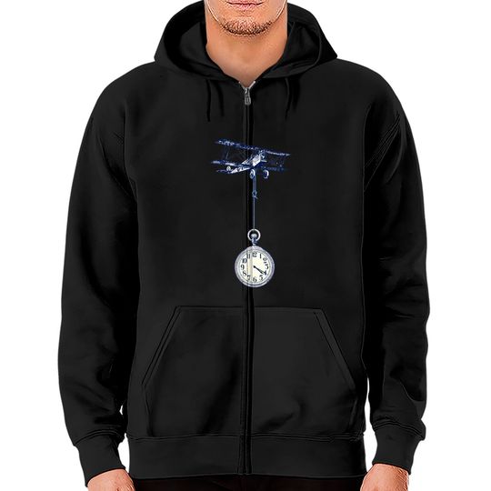 Discover Time Flies - Clock - Zip Hoodies