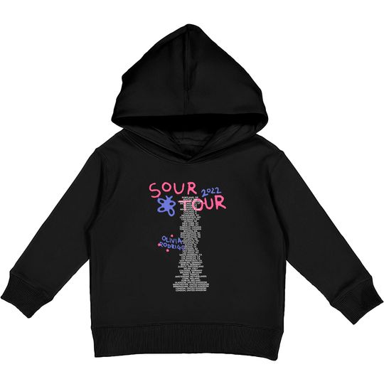 Discover Olivia Rodrigo 2022 Sour Tour Kids Pullover Hoodie