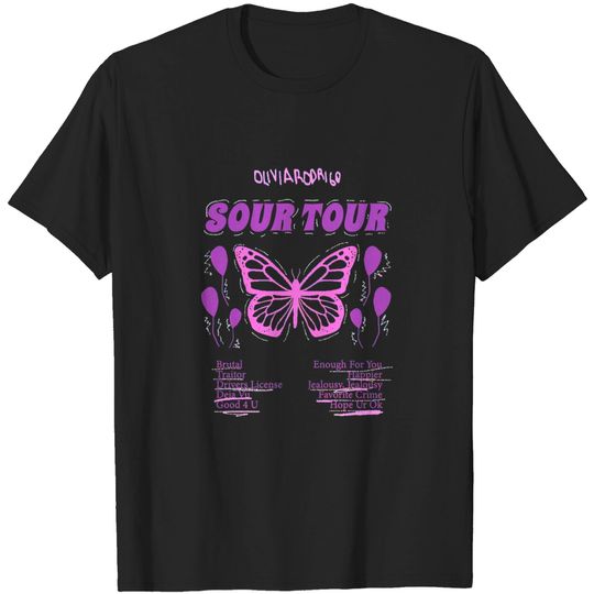 Discover Olivia Rodrigo The Sour Tour 2022 Shirt , Olivia Rodrigo Shirt, Sour Tour 2022 Shirt