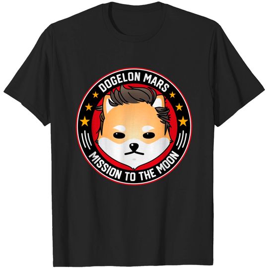 Discover Dogelon Mars Mission To The Moon Crypto Meme T-Shirt