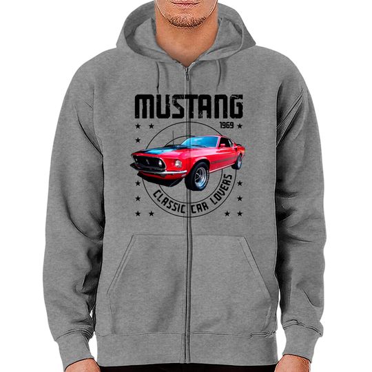 Discover Classic Car Mustang Mach One 1969 - Classic Car - Zip Hoodies