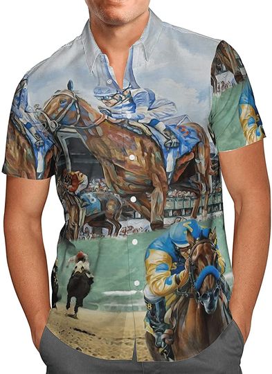Discover Kentucky Derby Horse Racing Hawaiian Shirt