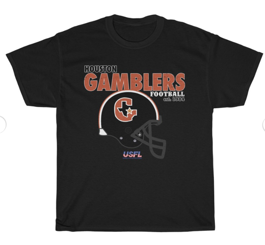 Discover Houston Gamblers - Houston Gamblers - T-Shirt
