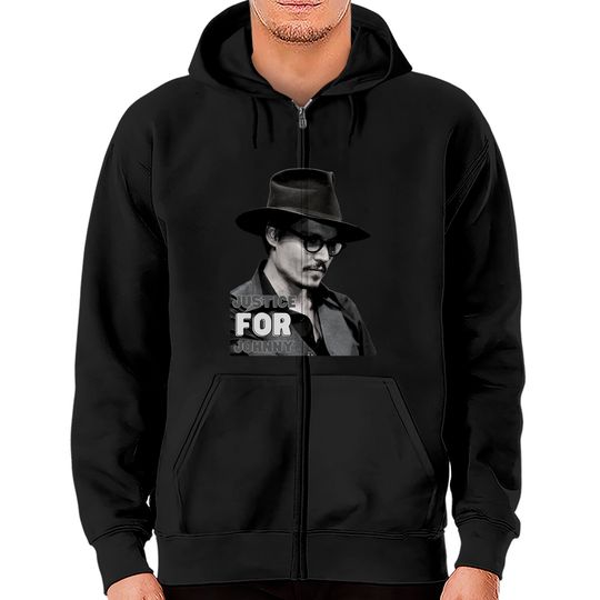 Discover Justice For Johnny Depp Classic Zip Hoodies