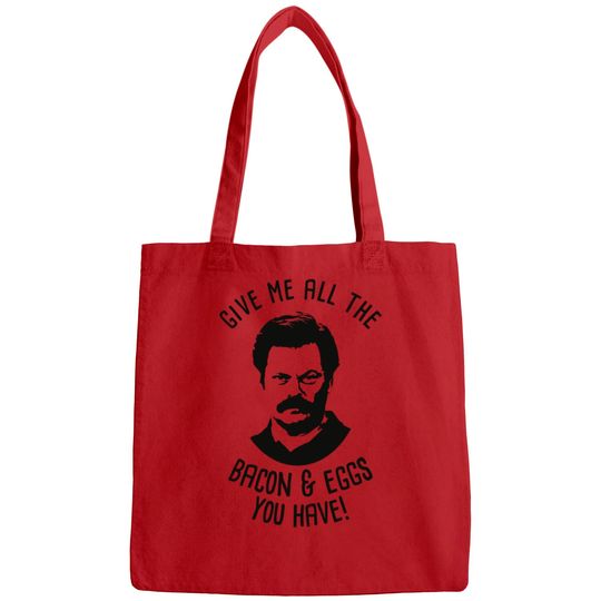 Discover Ron tv show parks Swanson - Bacon & Eggs - Ron - Bags