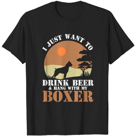Discover Boxer Beer Dog Lover Boxer Beer Dog Lover T-Shirts