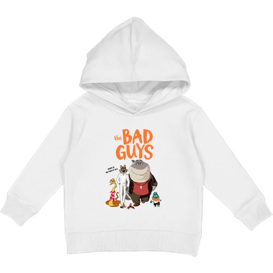 Discover The Bad Guys 2022 Film Movie Kids Pullover Hoodies, The Bad Guys Kids Pullover Hoodies