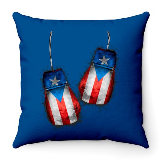 Discover Boricua Boxers | Boxing Fans Gloves Puerto Rico Flag Throw Pillows