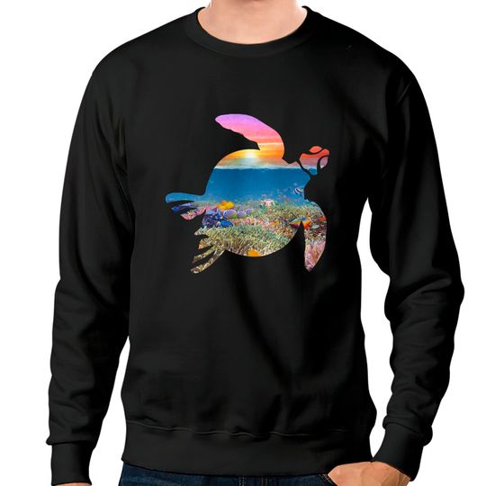 Discover Sea Turtle Design Sea Turtle Reef Sweatshirts