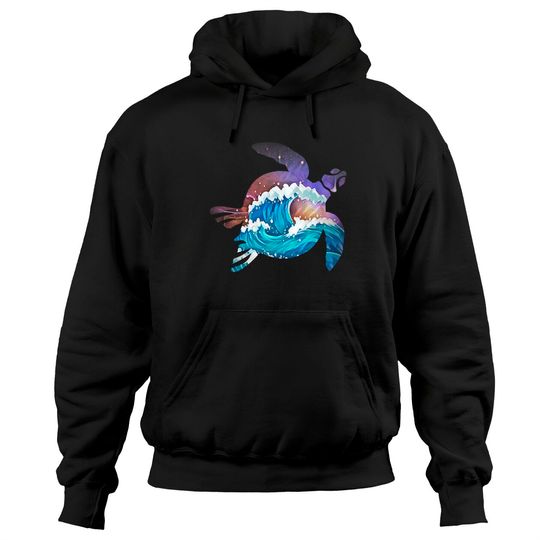 Discover Sea Turtle Sea Turtle Japanese Waves Hoodies