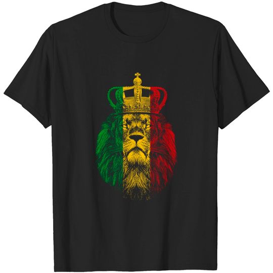 Discover Rasta Lion of Judah Rastafarian Reggae Ethiopian Lion Gift T-Shirt