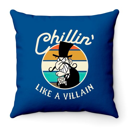 Discover Chillin Like A Villain - Cartoon Villain - Throw Pillows
