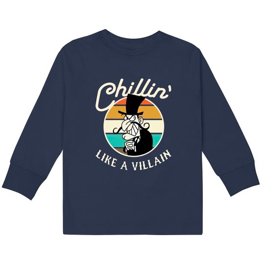Discover Chillin Like A Villain - Cartoon Villain -  Kids Long Sleeve T-Shirts