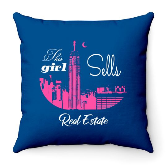 Discover this girl sells real estate - Real Estate - Throw Pillows