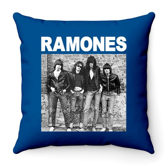 Discover The Ramones Album Cover Punk Rock Throw Pillow Throw Pillows