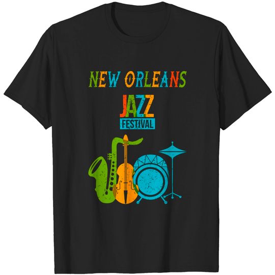 Discover New Orleans Festival of Jazz Music Gift Louisiana Jazz Tee T-Shirt