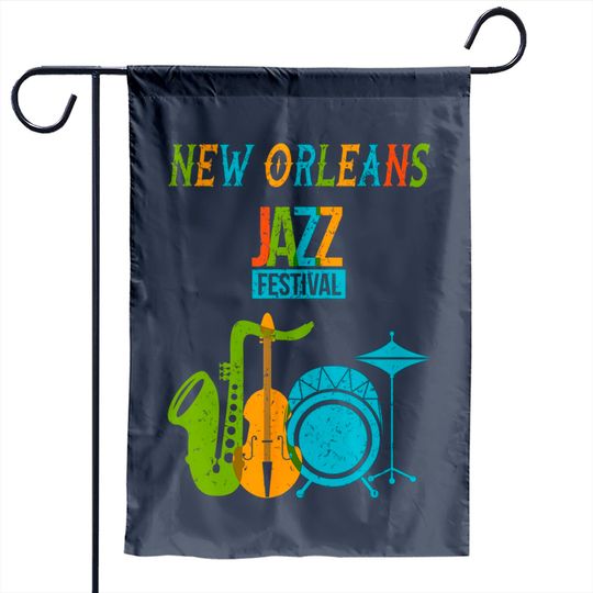Discover New Orleans Festival of Jazz Music Gift Louisiana Jazz Garden Flag Garden Flags
