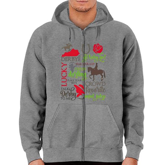 Discover Kentucky Derby, Horse Racing, Kentucky Zip Hoodies