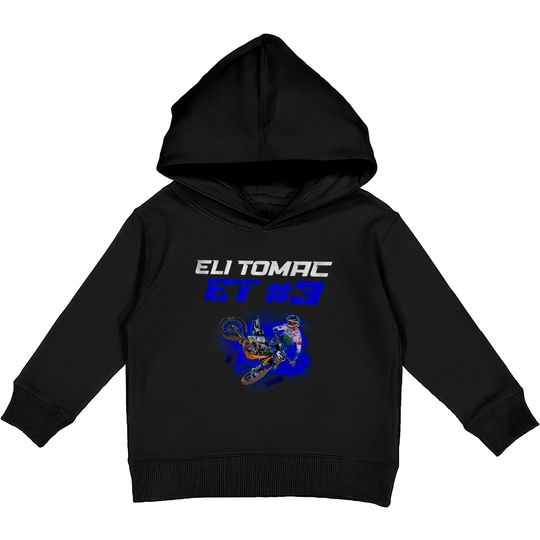 Discover Eli Tomac Kids Pullover Hoodies, Eli Tomac 3, ET3 2022, Motorcycle Racer Kids Pullover Hoodies