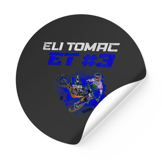 Discover Eli Tomac Stickers, Eli Tomac 3, ET3 2022, Motorcycle Racer Stickers