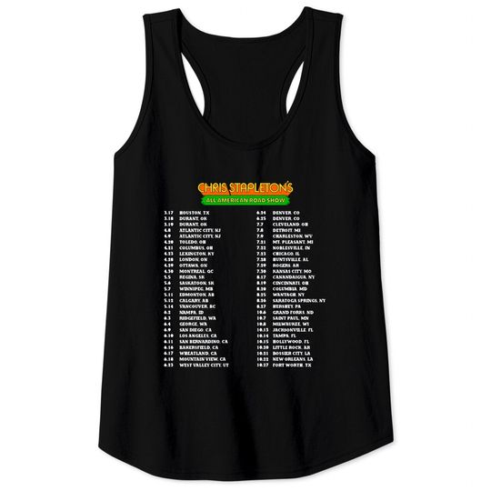 Discover Chris Stapleton All American Road Show 2022 Tour Tank Tops