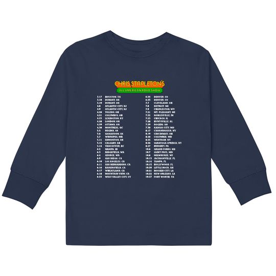 Discover Chris Stapleton All American Road Show 2022 Tour  Kids Long Sleeve T-Shirts