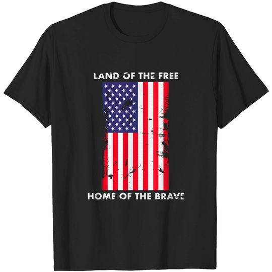Discover USA Land Of The Free Home The Brave Flag America T-shirt