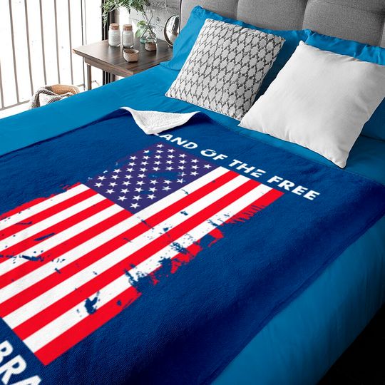 Discover USA Land Of The Free Home The Brave Flag America Baby Blankets