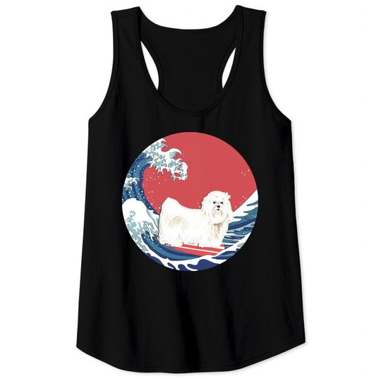 Discover Surfing Maltese Copy Tank Top - Great Gift for Maltese Parents