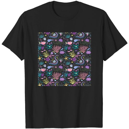 Discover Ocean Life T- Shirt Ocean Life Pattern T- Shirt T-Shirts