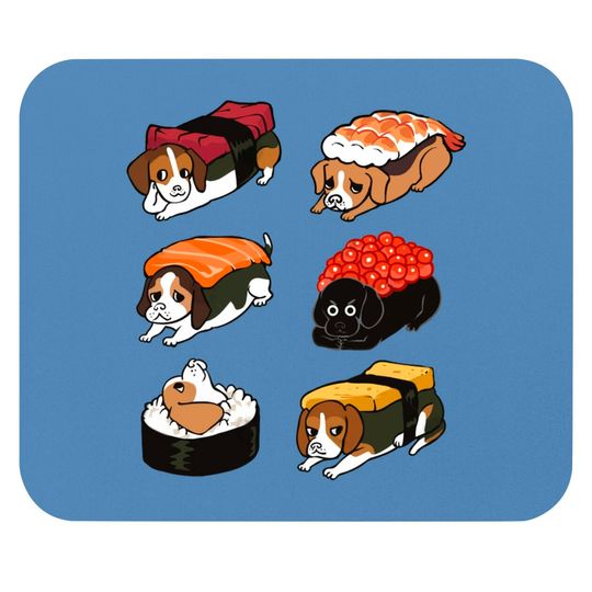 Discover Sushi Beagle - Beagle - Mouse Pads
