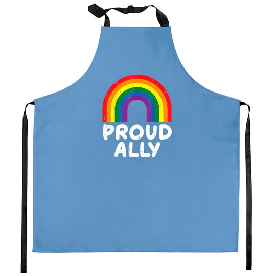 Discover Proud Ally Gay Rainbow Pride Flag Lgbtq Support Classic Kitchen Aprons