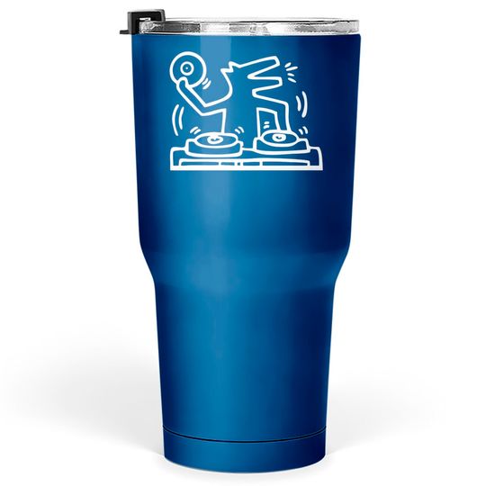 Discover Keith lovers haring - outline dj dog white - Keith Lovers Haring Outline Dj Dog Whit - Tumblers 30 oz