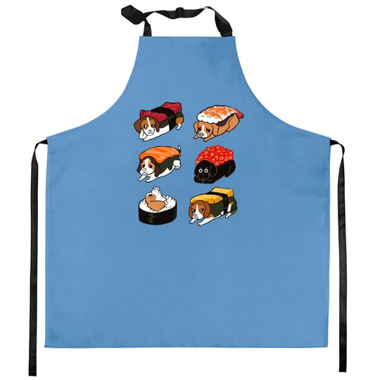 Discover Sushi Beagle - Beagle - Kitchen Aprons