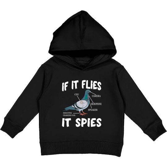 Discover Birds Are Not Real Funny Bird Spies Conspiracy Theory Birds Kids Pullover Hoodies
