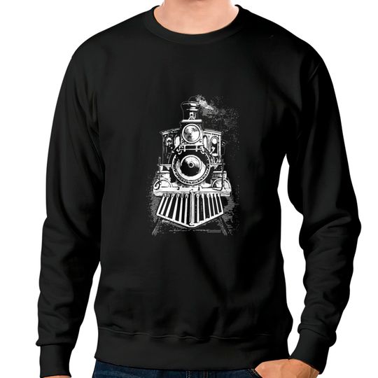 Discover Vintage Locomotive Steam Engine Railroad Trains Sweatshirts