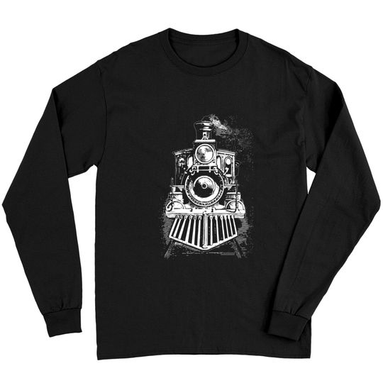 Discover Vintage Locomotive Steam Engine Railroad Trains Long Sleeves