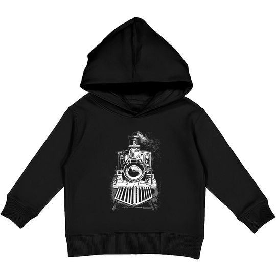 Discover Vintage Locomotive Steam Engine Railroad Trains Kids Pullover Hoodies